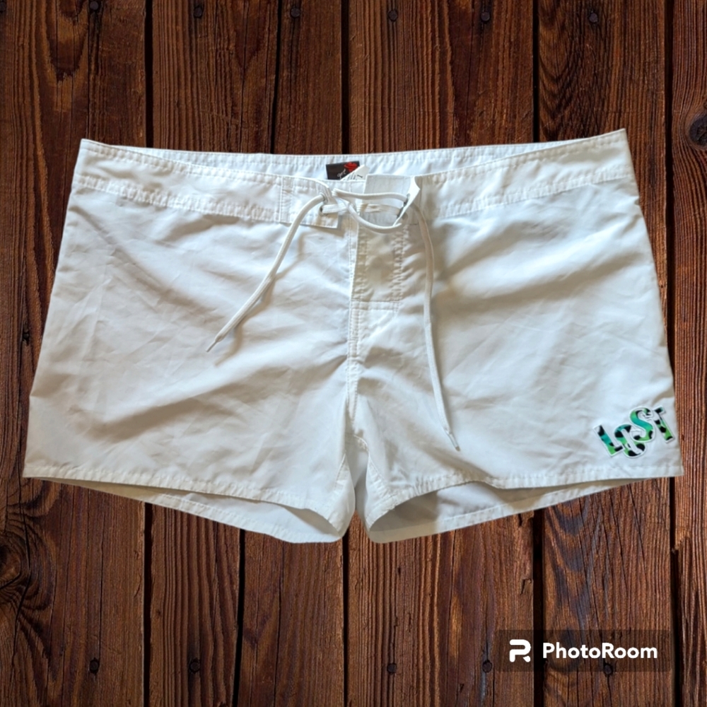 Lost white swim short